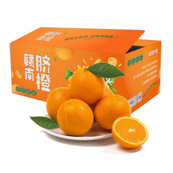 江西赣南脐橙 新鲜橙子赣南夏橙 精品（70-75）10斤特惠装 （净重9斤） 赣